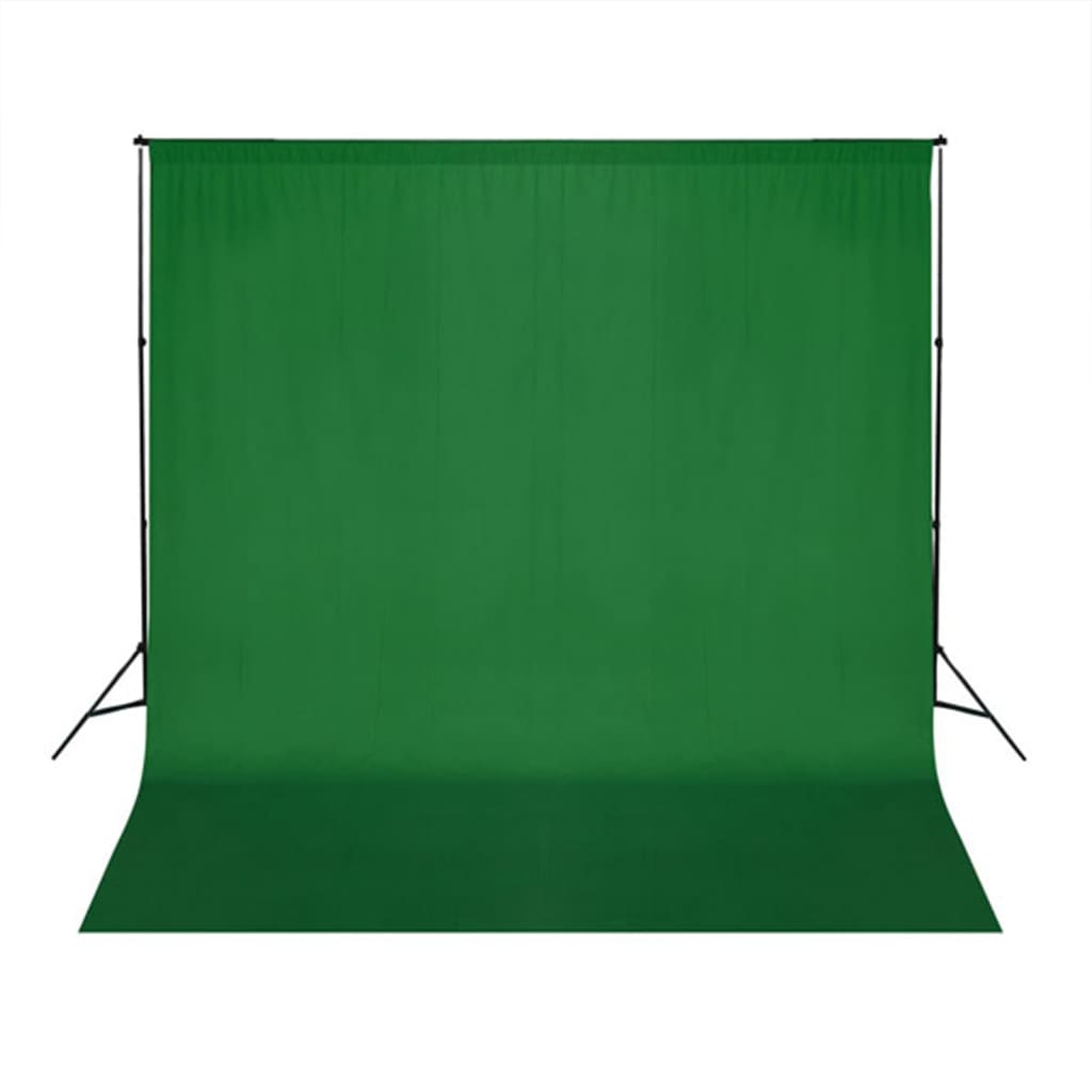 Fotostudioset Met Lampen, Paraplu's, Achtergrond En Reflector 300 x 300 cm Groen