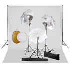 Fotostudioset Met Lampen, Paraplu's, Achtergrond En Reflector 300 x 300 cm Wit