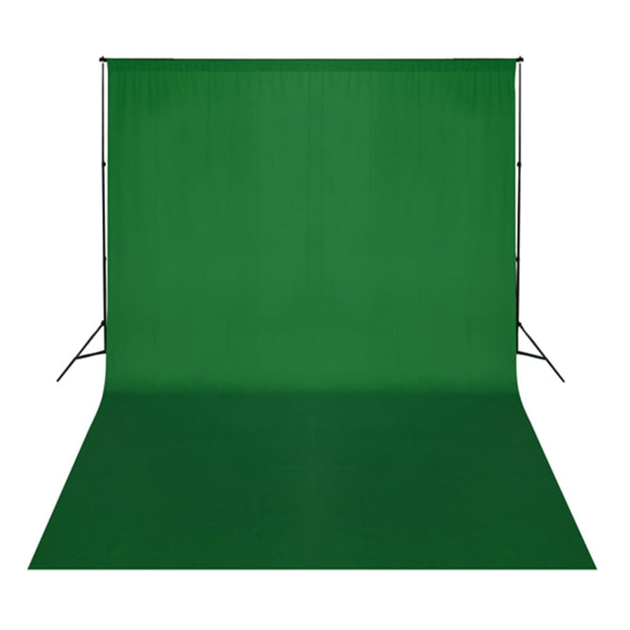 Fotostudioset Met Lampen, Paraplu's, Achtergrond En Reflector 500 x 300 cm Groen