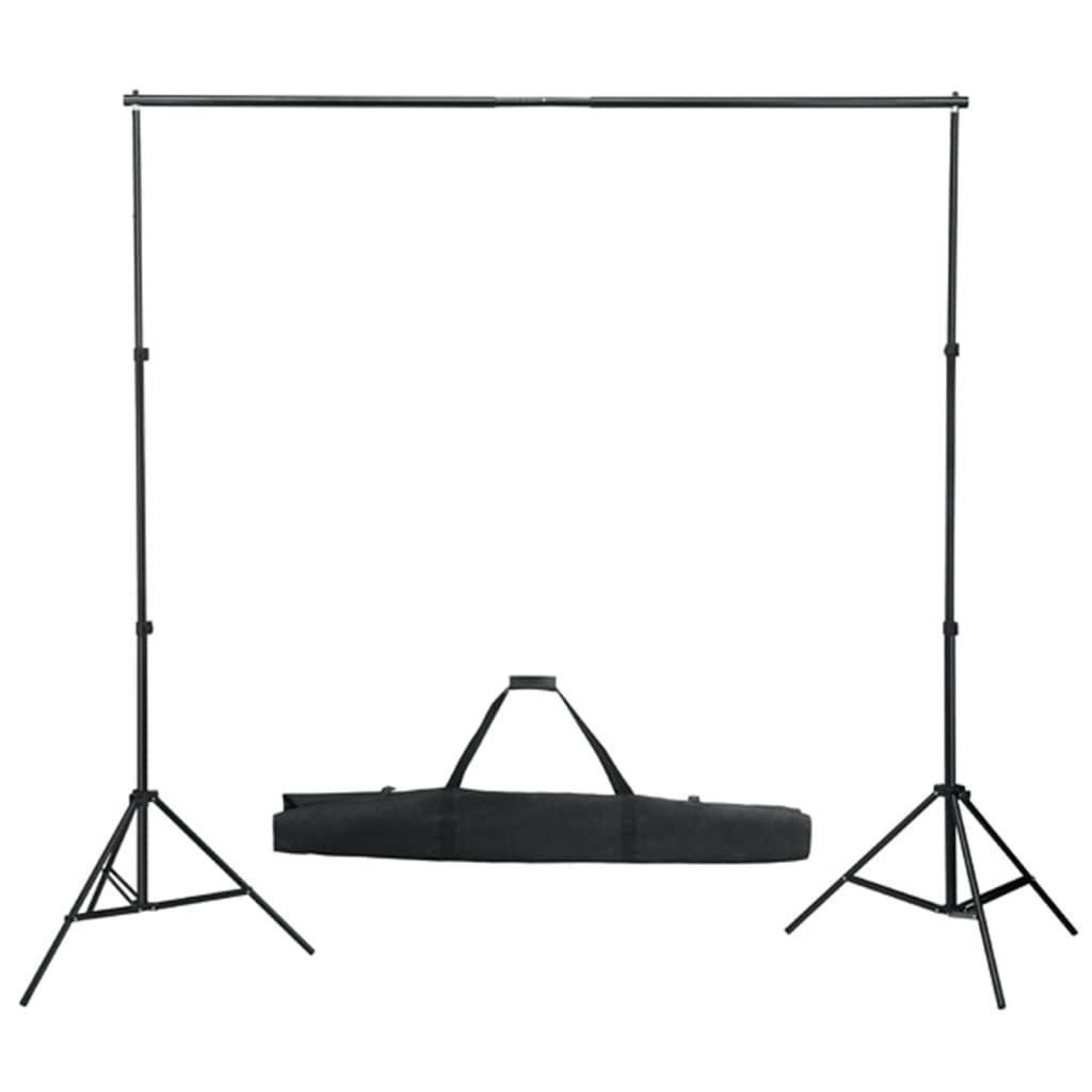 Fotostudioset Met Lampen, Paraplu's, Achtergrond En Reflector 600 x 300 cm Zwart