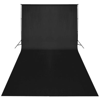 Fotostudioset Met Lampen, Paraplu's, Achtergrond En Reflector 600 x 300 cm Zwart