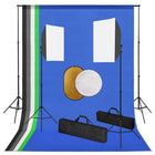 Photo Studio Set with Lights, Background, and Reflector