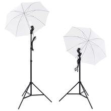 Fotostudioset Met Lampen, Paraplu's, Achtergrond En Reflector