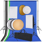 Fotostudioset Met Softboxlampen, Achtergrond En Reflector Zwart