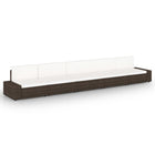 Loungeset 5-delig poly rattan bruin
