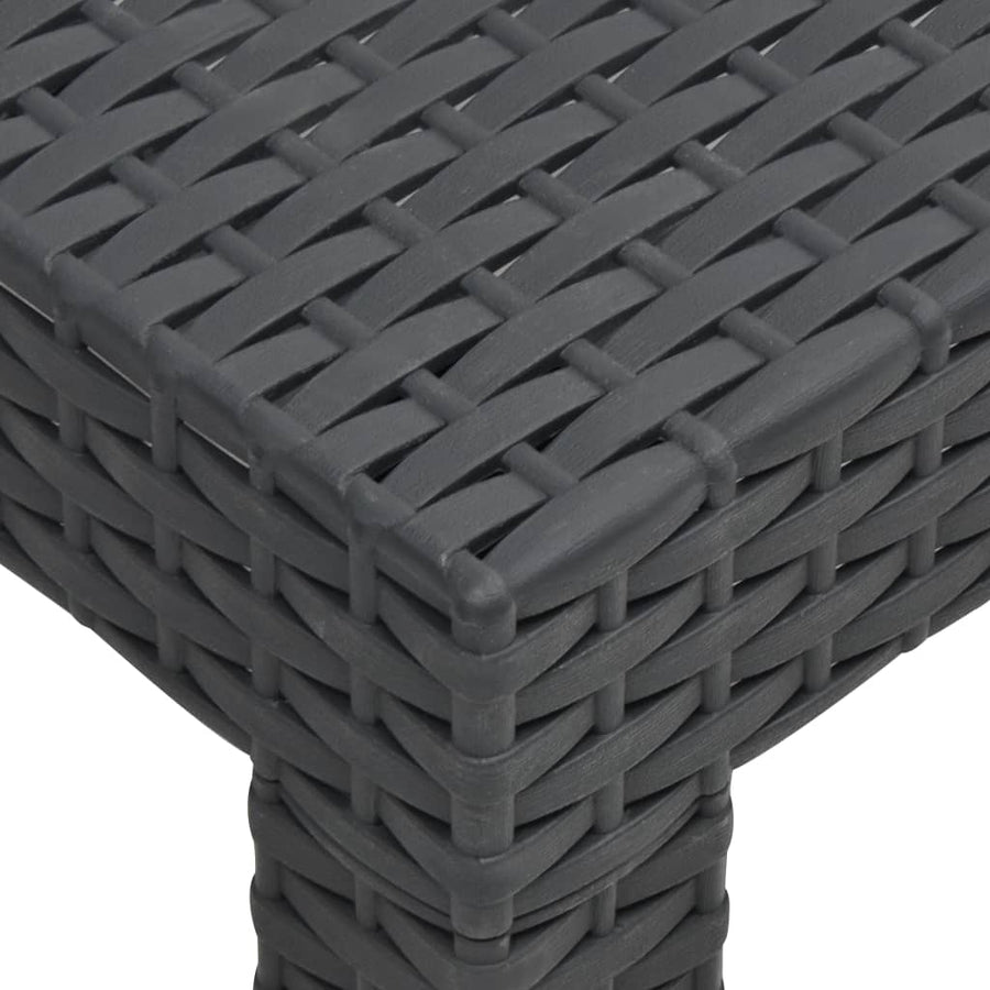 3-Delige Loungeset Met Kussens Pp Rattan Antracietkleurig 1 2x armchais + table