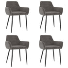 Eetkamerstoelen 4 stuks fluweel donkergrijs