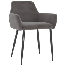 Eetkamerstoelen 4 St Fluweel Donkergrijs 4