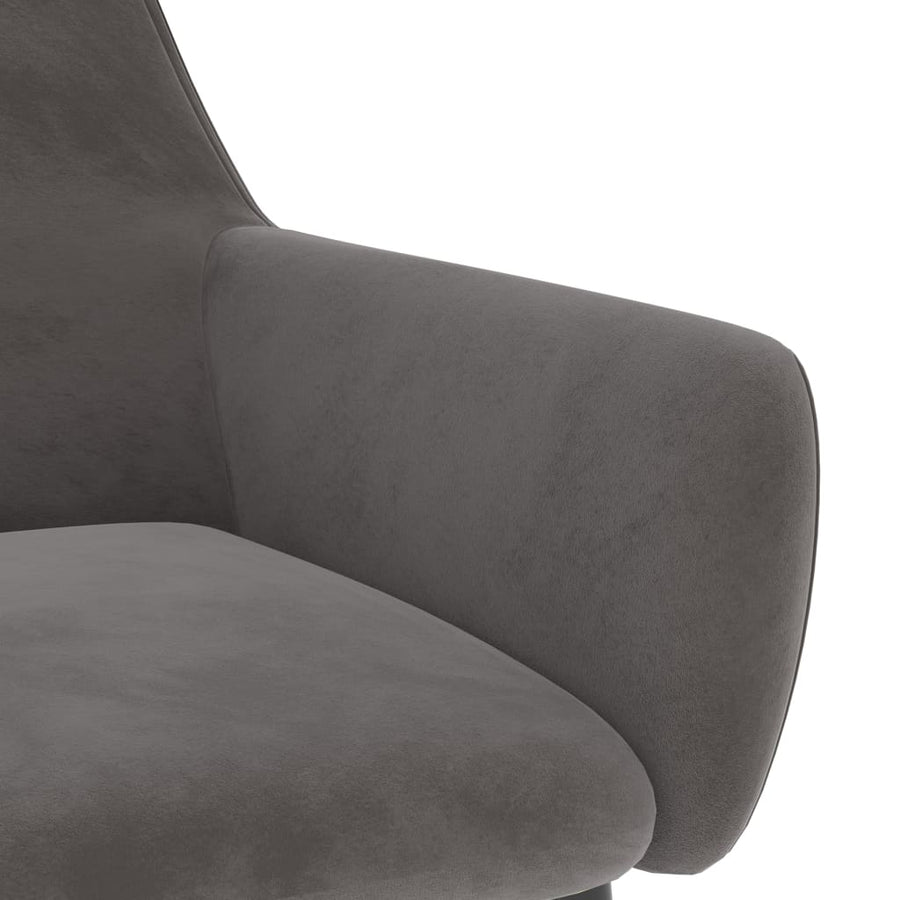 Eetkamerstoelen 4 St Fluweel Donkergrijs 4