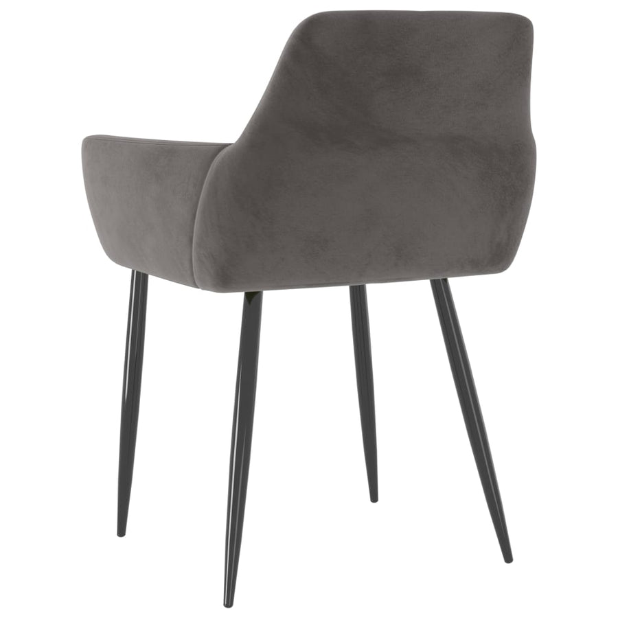 Eetkamerstoelen 6 St Fluweel Donkergrijs