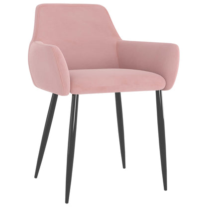 Eetkamerstoelen 4 St Fluweel Roze 4