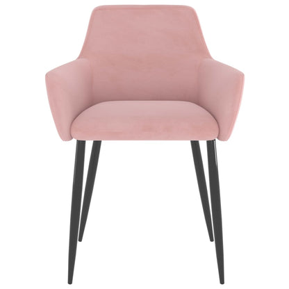 Eetkamerstoelen 4 St Fluweel Roze 4