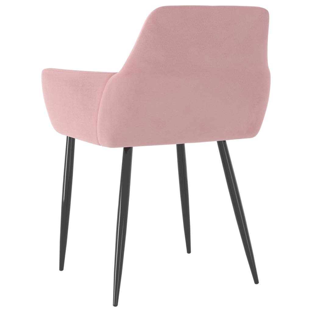 Eetkamerstoelen 4 St Fluweel Roze 4