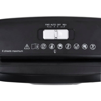 Papierversnipperaar 6 Pagina's Stripcut Zwart