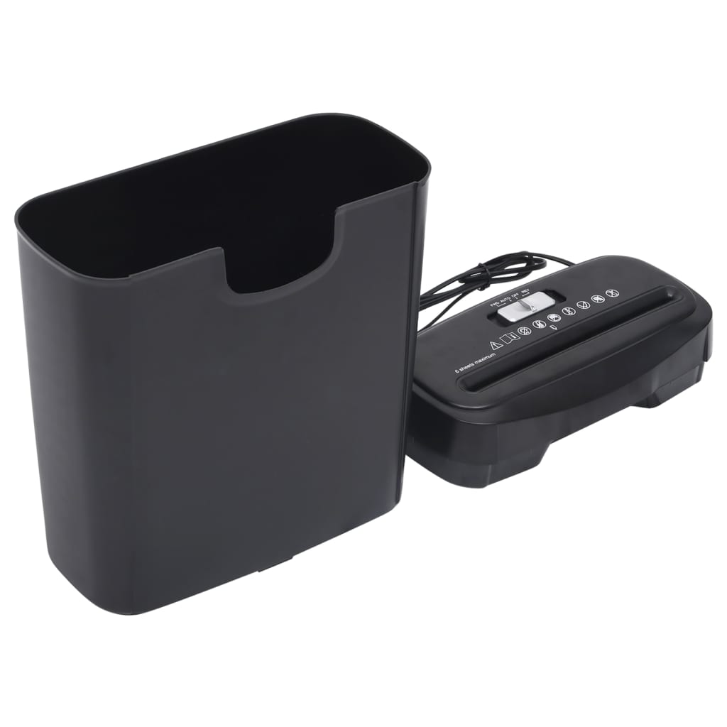 Papierversnipperaar 6 Pagina's Stripcut Zwart