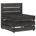 Tuinmiddenbank grenenhout grijs 60x70x66 cm