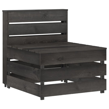 Tuin Pallet Geïmpregneerd Grenenhout Grijs Middenbank