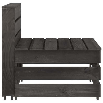 Tuin Pallet Geïmpregneerd Grenenhout Grijs Middenbank