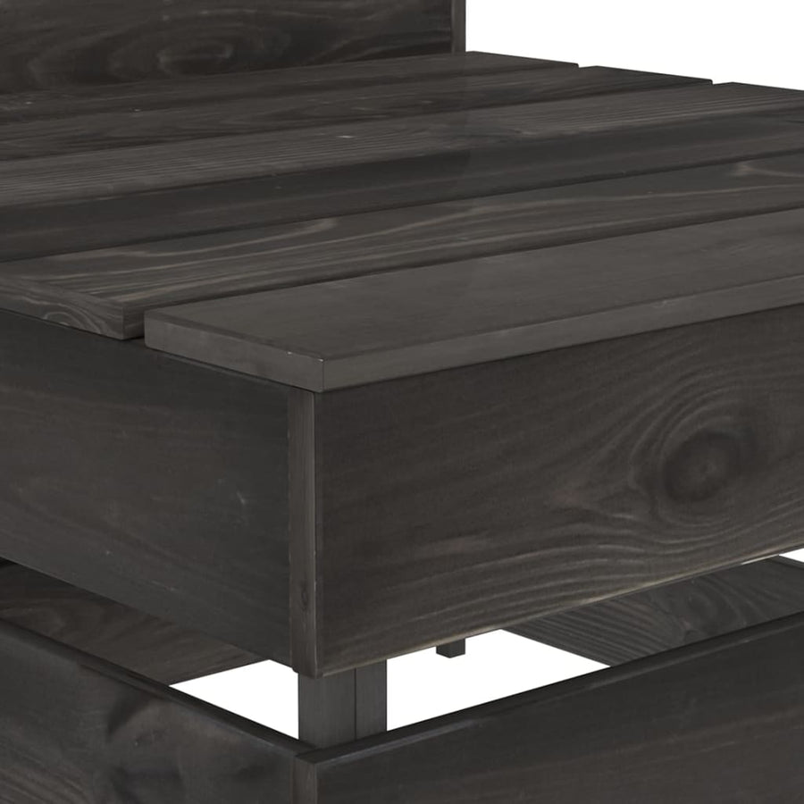 Tuin Pallet Geïmpregneerd Grenenhout Grijs Middenbank
