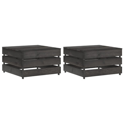 Tuintafels 2 St Pallet Geïmpregneerd Grenenhout Grijs Tafel (2 st)