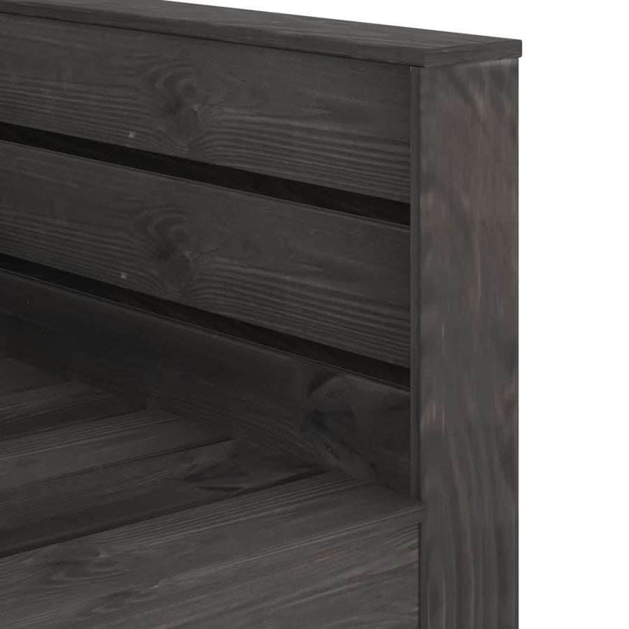 2-Delige Loungeset Pallet Geïmpregneerd Grenenhout Grijs Fauteuil + tafel