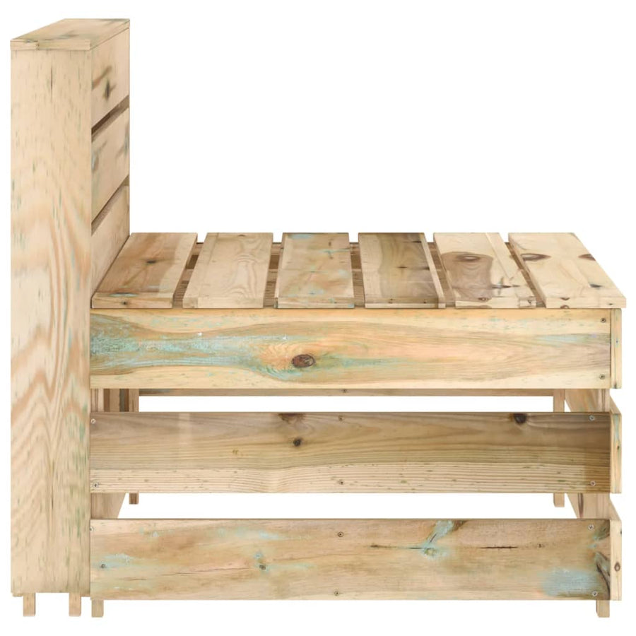 Tuin Pallet Geïmpregneerd Grenenhout Bruin Middenbank