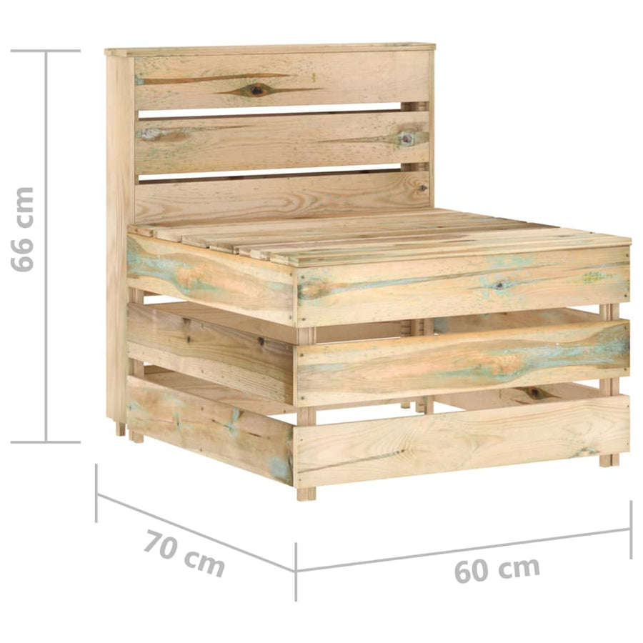 Tuin Pallet Geïmpregneerd Grenenhout Bruin Middenbank