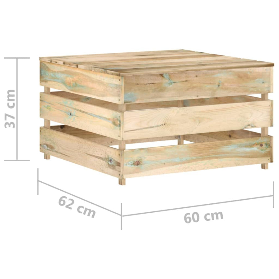 2-Delige Loungeset Pallet Geïmpregneerd Grenenhout Bruin Fauteuil + tafel