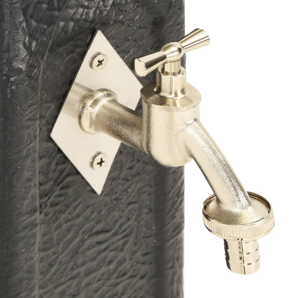 Waterzuil Met Kraan Steen-Look Antracietkleurig