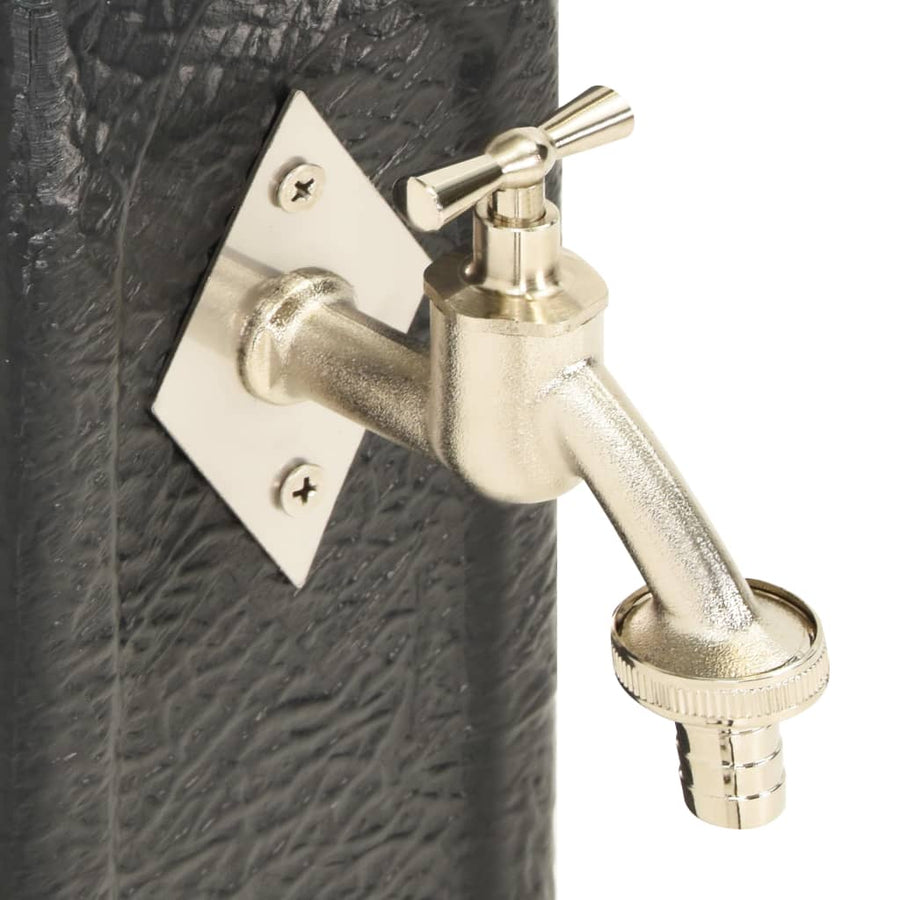 Waterzuil Met Kraan Steen-Look Antracietkleurig
