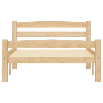 Bedframe massief grenenhout 90x200 cm 90 x 200 cm Lichtbruin