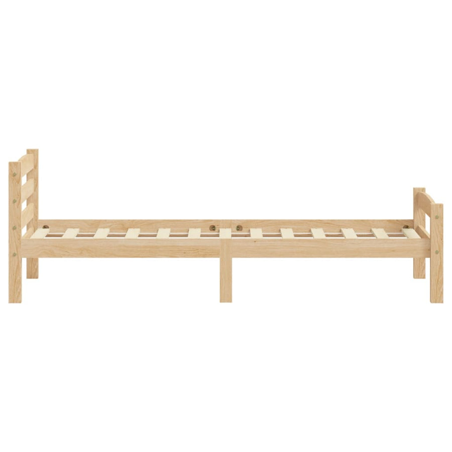 Bedframe massief grenenhout 90x200 cm 90 x 200 cm Lichtbruin