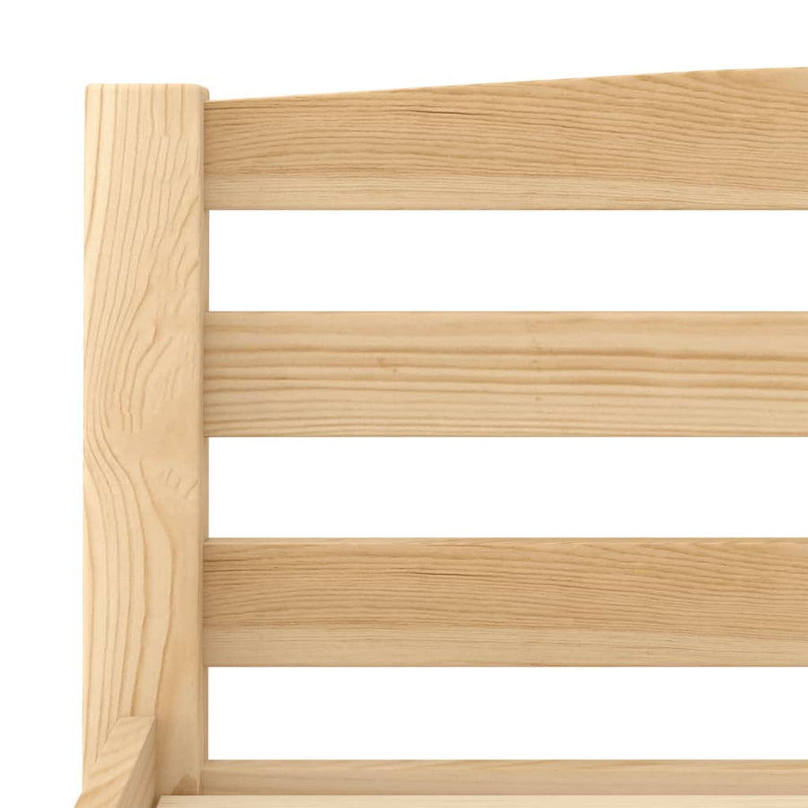 Bedframe massief grenenhout 90x200 cm 90 x 200 cm Lichtbruin