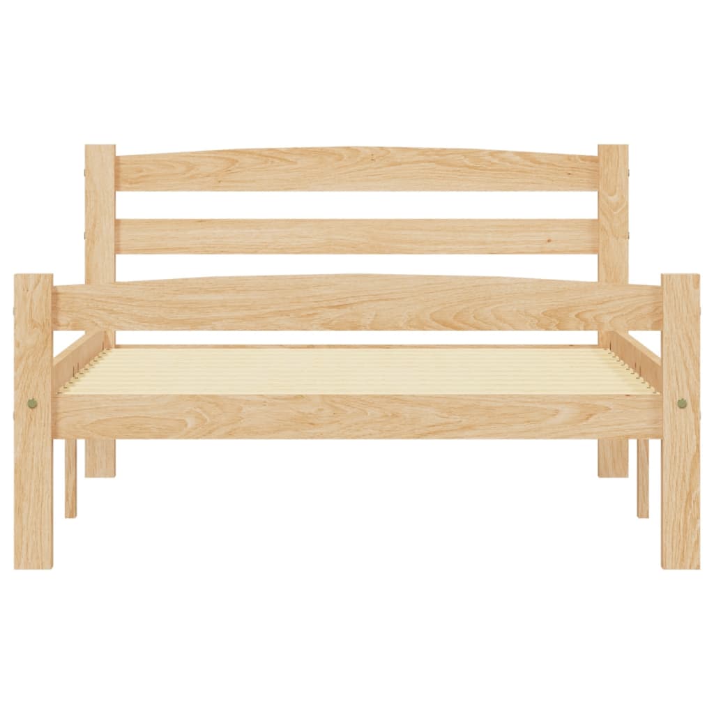 Bedframe massief grenenhout 100x200 cm 100 x 200 cm Lichtbruin