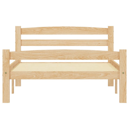 Bedframe massief grenenhout 100x200 cm 100 x 200 cm Lichtbruin