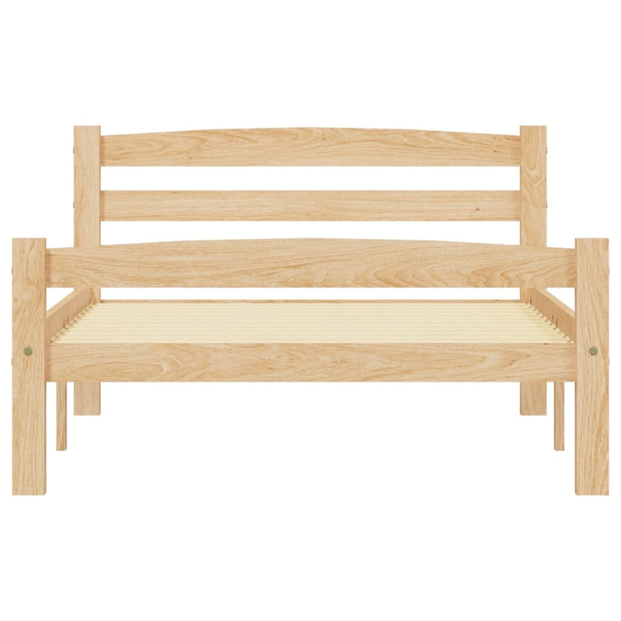 Bedframe massief grenenhout 100x200 cm 100 x 200 cm Lichtbruin