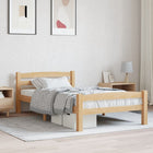 Solid Pine Wood Bed Frame 100x200 cm