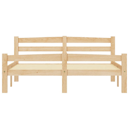 Bedframe massief grenenhout 120x200 cm 120 x 200 cm Lichtbruin