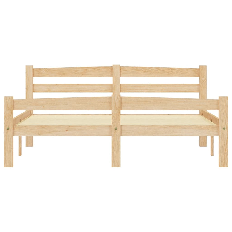 Bedframe massief grenenhout 120x200 cm 120 x 200 cm Lichtbruin