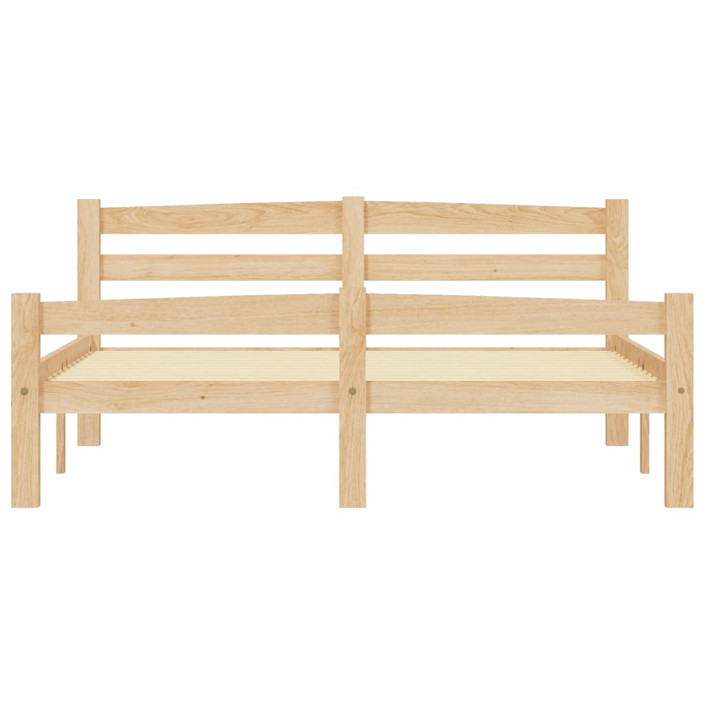 Bedframe massief grenenhout 140x200 cm 140 x 200 cm Lichtbruin