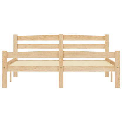 Bedframe massief grenenhout 140x200 cm 140 x 200 cm Lichtbruin