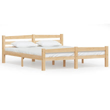 Bedframe massief grenenhout 160x200 cm 160 x 200 cm Lichtbruin