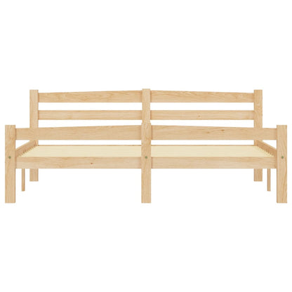 Bedframe massief grenenhout 160x200 cm 160 x 200 cm Lichtbruin