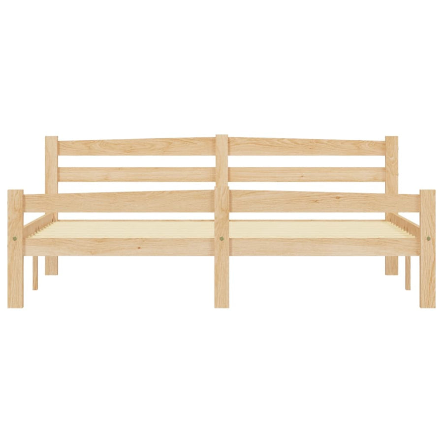 Bedframe massief grenenhout 160x200 cm 160 x 200 cm Lichtbruin