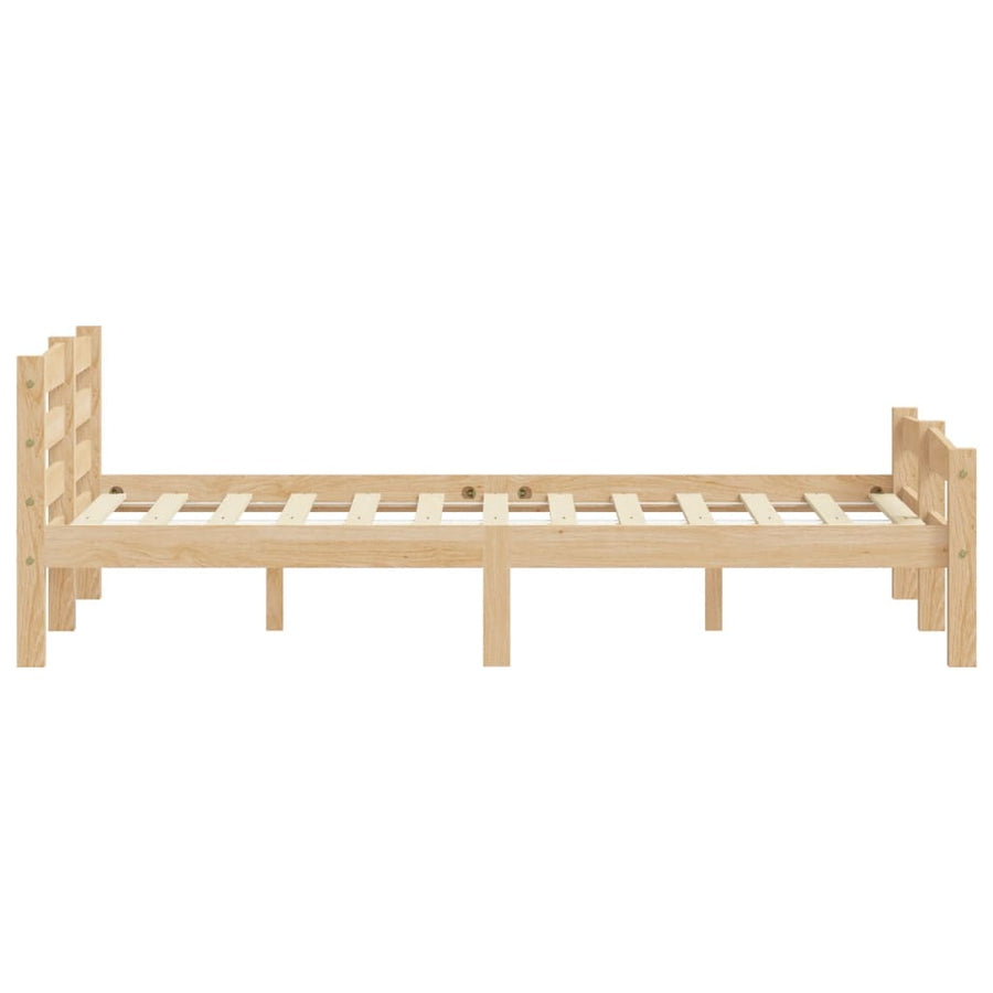 Bedframe massief grenenhout 160x200 cm 160 x 200 cm Lichtbruin
