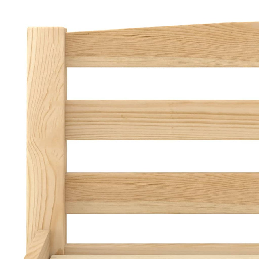 Bedframe massief grenenhout 160x200 cm 160 x 200 cm Lichtbruin