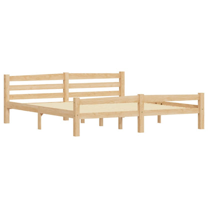 Bedframe massief grenenhout 180x200 cm 180 x 200 cm Lichtbruin