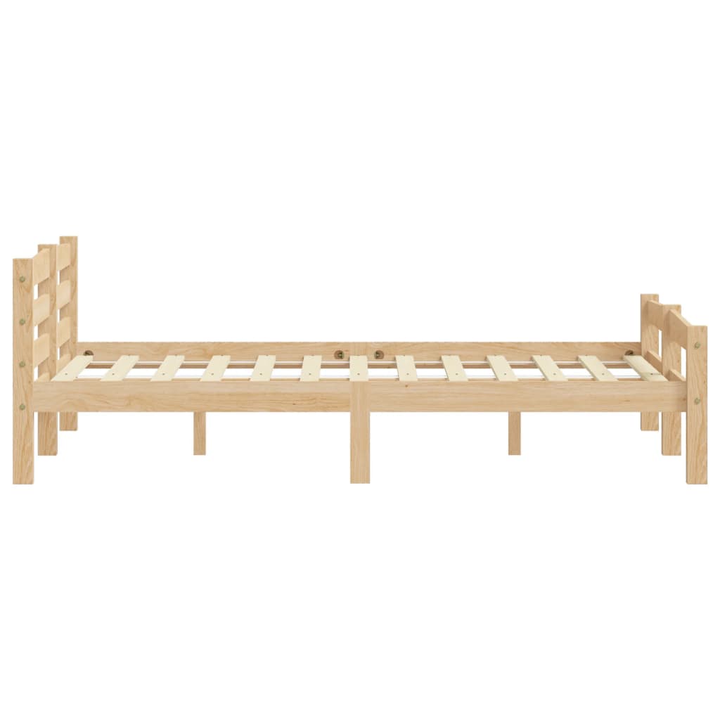 Bedframe massief grenenhout 180x200 cm 180 x 200 cm Lichtbruin