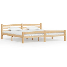Bedframe massief grenenhout 200x200 cm 200 x 200 cm Lichtbruin