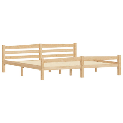 Bedframe massief grenenhout 200x200 cm 200 x 200 cm Lichtbruin